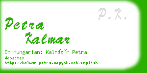 petra kalmar business card